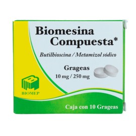 BIOMESINA COMPUESTA (BUTILHIOSCINA/METAMIZOL) GRAG 10/250MG C10