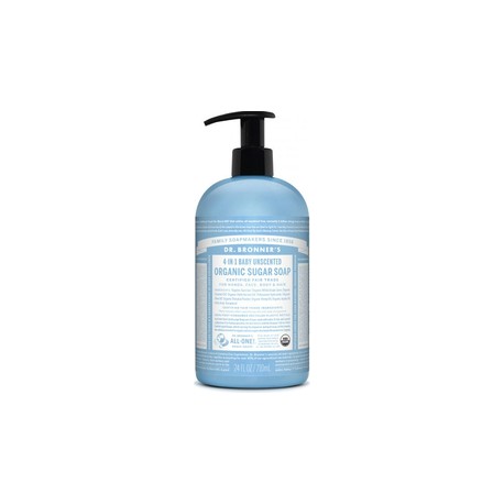 SUGAR SOAP BABY UNSCENTED 710ML DR BRONNER´S