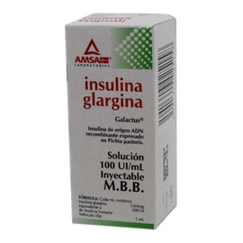 INSULINA GLARGINA SOL INY 100UI 10ML AMSA
