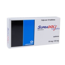 SUPRADOL CAFEINA (KETOROLACO) TAB 10MG/50MG C10