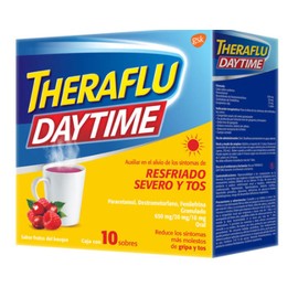 THERAFLU DAYTIME (PARACETAMOL/DEXTROMETORFANO/FENILEFRINA) SOBRES 650/20/10MG C10