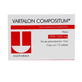 VARTALON COMPOSITUM (GLUCOSAMINA/CONDROITIN) POLVO 1500/1200MG C15