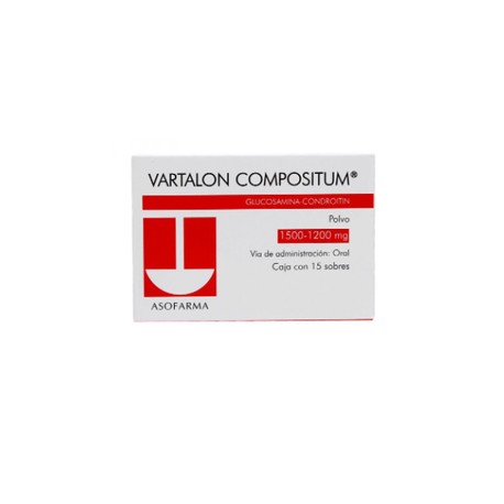 VARTALON COMPOSITUM (GLUCOSAMINA/CONDROITIN) POLVO 1500/1200MG C15
