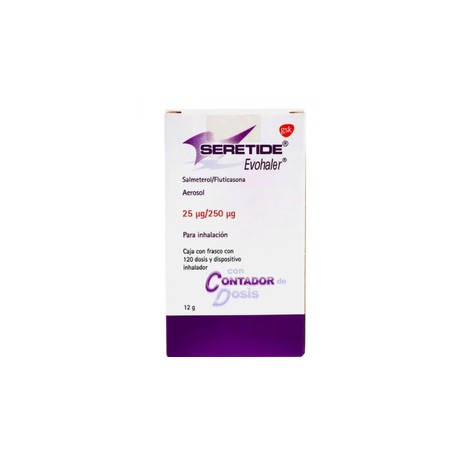 SERETIDE EVOHALER (SALMETEROL/FLUTICASONA) 25/250MCG 120 DOSIS