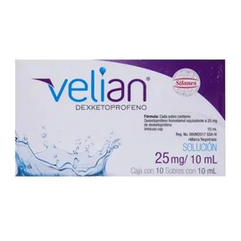 VELIAN (DEXKETOPROFENO) SOL SOBRES 25MG/10ML C10