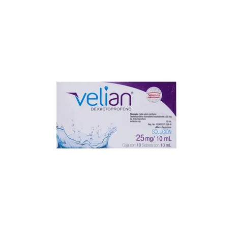 VELIAN (DEXKETOPROFENO) SOL SOBRES 25MG/10ML C10