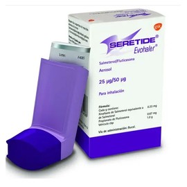 SERETIDE EVOHALER (SALMETEROL/FLUTICOSONA) AEROSOL 25/50MCG 120DOSIS