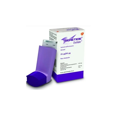 SERETIDE EVOHALER (SALMETEROL/FLUTICOSONA) AEROSOL 25/50MCG 120DOSIS