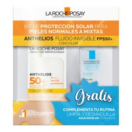 LA ROCHE-P KIT DE PROTECCION FLUIDO CON COLOR FPS50+AGUA MICELAR 50ML