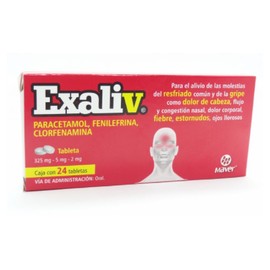 EXALIV (PARACETAMOL/FENILEFRINA/CLORFENAMINA) CAP C24