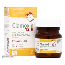 CLAMOXIN 12H (AMOXICILINA/AC CLAVULANICO) TAB 875MG/125MG C14