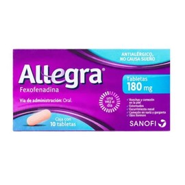 ALLEGRA (FEXOFENADINA) TAB 180MG C10