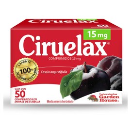 CIRUELAX (CASSIA ANGUSTIFOLIA) COMP 15MG C50