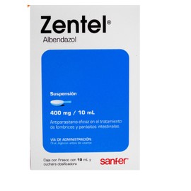 ZENTEL (ALBENDAZOL) SUSPENSION 400MG/10ML