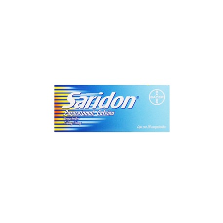 SARIDON (PARACETAMOL/CAFEINA) COMP 500MG/50MG C20