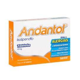 ANDANTOL (ISOTIPENDILO) TAB 4MG C20