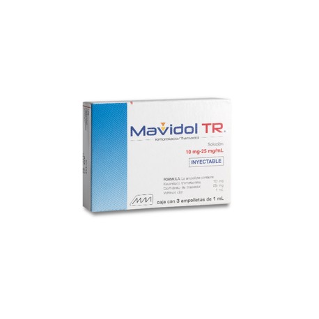 MAVIDOL TR (KETOROLACO/TRAMADOL) AMP 10MG/25MG 1ML C3