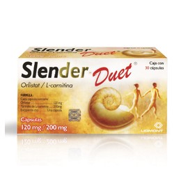 SLENDER DUET (ORLISTAT/LEVOCARNITINA) CAP 120MG/200MG C30