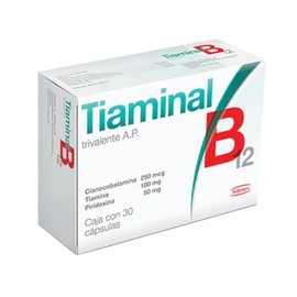 TIAMINAL B12 (CIANOCOBALAMINA/PIRIDOXINA/TIAMINA) CAP 250MG/50MG/100MG C30