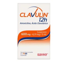 CLAVULIN 12H (AMOXICILINA/ACIDO CLAVULANICO) SOL 600MG/42.9MG 70ML