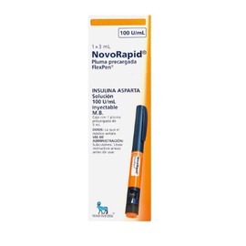 NOVORAPID FLEXPEN (INSULINA ASPARTA) AMP 100U 1X3ML