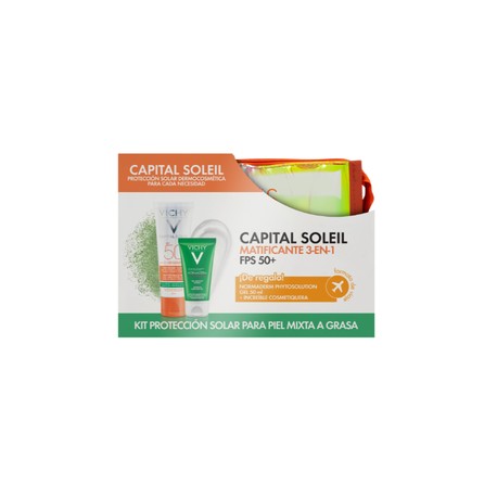 VICHY CAPITAL SOLEIL KIT MATIFICANTE 3EN1 FPS 50+
