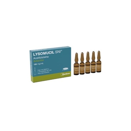 LYSOMUCIL SNI  (ACETILCISTEINA) AMP 100MG/3ML C5