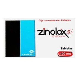 ZINOLOX 4G (MOXIFLOXACINO) TAB 400MG C5