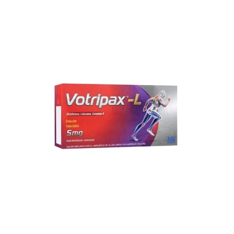 VOTRIPAX-L (DICLOFENACO/LIDOCAINA/COMPLEJO B) AMP 5MG C3