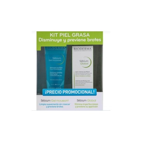 BIODERMA KIT SEBIUM GLOBAL + SEBIUM GEL 100ML