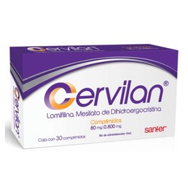 CERVILAN (LOMIFILINA/DIHIDROERGOCRISTINA) COMP 80MG/.800MG C30