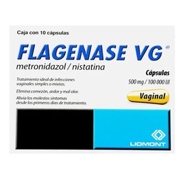 FLAGENASE VG (METRONIDAZOL/NISTATINA) CAP 500MG/100000UI C10