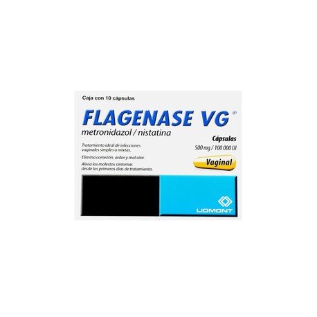 FLAGENASE VG (METRONIDAZOL/NISTATINA) CAP 500MG/100000UI C10