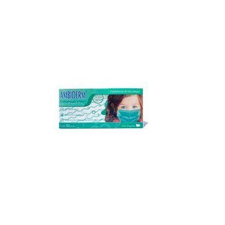 CUBREBOCAS 3 PLIEGOS INFANTIL VERDE C50 AMBIDERM
