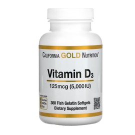 VITAMINA D3 CALIFORNIA GOLD CAP 5000UI C360