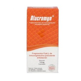 ALACRAMYN (FRAGAMENTOS F(AB)2 DE INMUNOGLOBULINA POLIVALENTE ANTIALACRAN ) FCO AMP 1.8MG