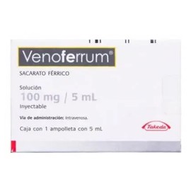 VENOFERRUM (SACARATO FERRICO) AMP 100MG 5ML C1