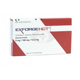 EXFORGE HCT (AMLODIPINO/VALSARTAN/HIDROCLOROTIAZIDA) COMP 5MG/160MG/12.5MG C14