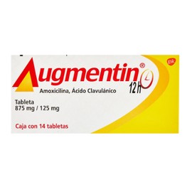 AUGMENTIN 12H (AMOXICILINA/CLAVULANATO) TAB 875MG/125MG C14