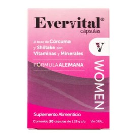 EVERVITAL WOMEN (CURCUMA/SHITAKE/VITAMINAS/MINERALES) CAP C30