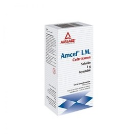 AMCEF IM (CEFTRIAXONA) AMP 1G