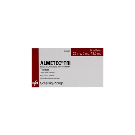 ALMETEC TRI (OLMESARTAN/AMLODIPINO/HIDROCLOROTIAZIDA) TAB 20MG/5MG/12.5MG C14