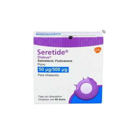 SERETIDE DISKUS (SALMETEROL/FLUTICASONA) 50/500MCG 60 DOSIS
