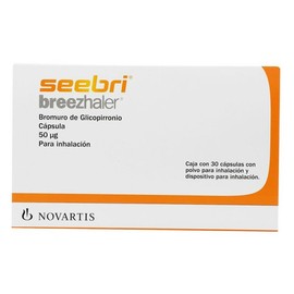 SEEBRI BREEZHALER (BROMURO DE GLICOPIRRONIO) CAP 50MCG PARA INHAL C30