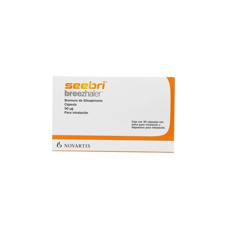 SEEBRI BREEZHALER (BROMURO DE GLICOPIRRONIO) CAP 50MCG PARA INHAL C30