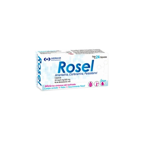 ROSEL (AMANTADINA/CLORFENAMINA/PARACETAMOL) TAB 50MG/3MG/300MG C24