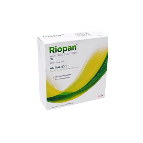 RIOPAN (MAGALDRATO/DIMETICONA) SOBRE 80MG/10MG/1ML C20