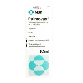 PULMOVAX (VACUNA ANTINEUMOCOCCICA) FCO AMP 0.5ML C1