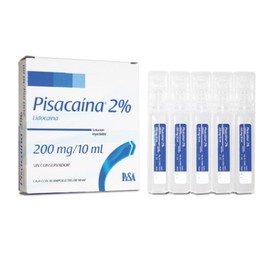 PISACAINA 2% (LIDOCAINA) AMP 200MG/10ML C10