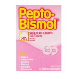 PEPTO BISMOL (SUBSALICILATO DE BISMUTO) TAB C24